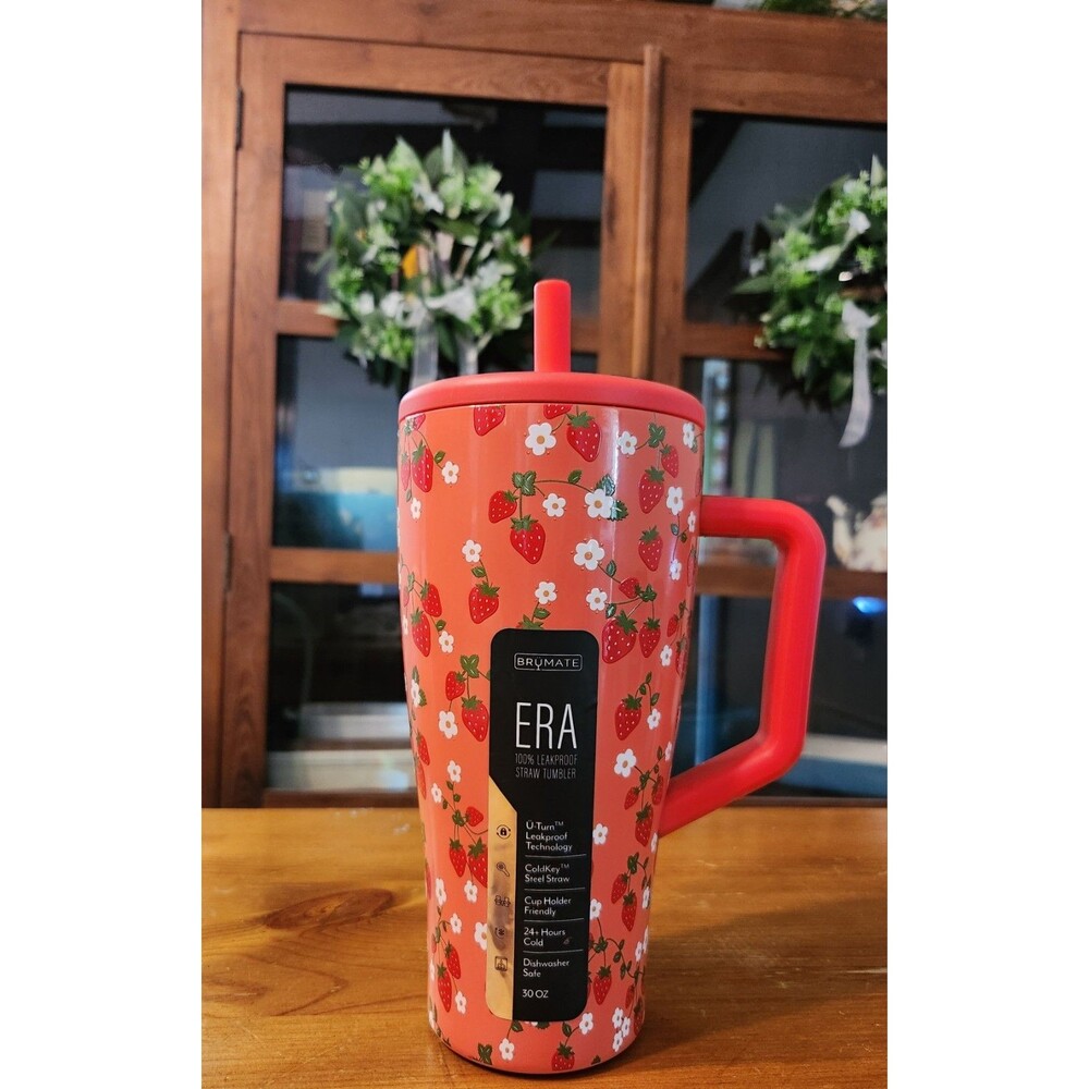 NEW Brumate X Whole Foods Summer Exclusive STRAWBERRY GARDEN 30oz Era Tumbler 🍓